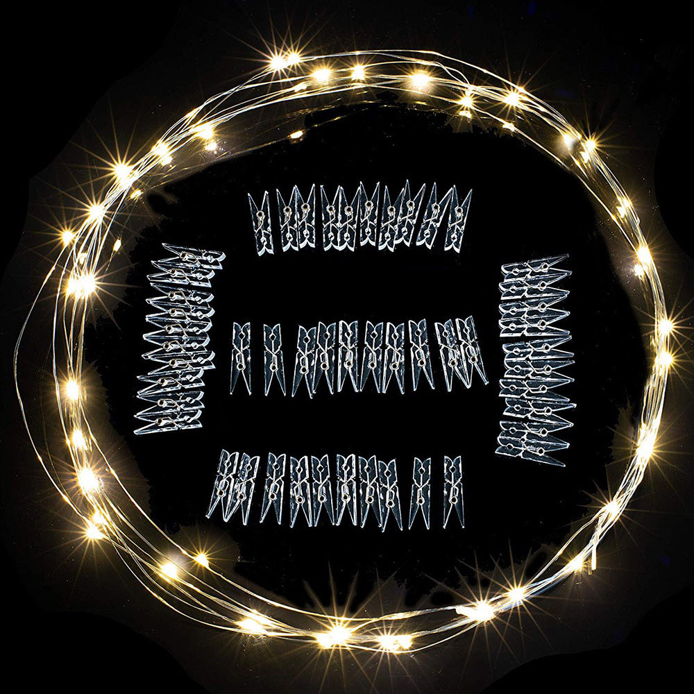 LED copper wire lamp photo wall decoration clip light