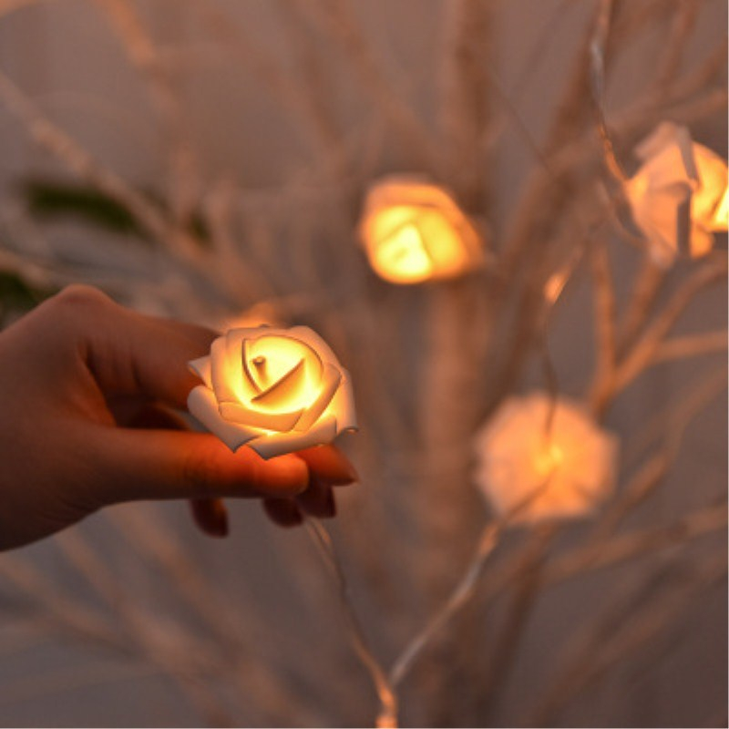 LED Rose Tree Light USB Battery Plug Christmas Artificial Tree Table Lamp Night Lights Rose Flower Blossom Led For Home Wedding