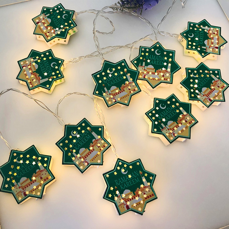 Muslim Middle Eastern LED Moon Palace Lights Eid al-Fitr light string Ramadan lantern decoration diwali led battery lighting