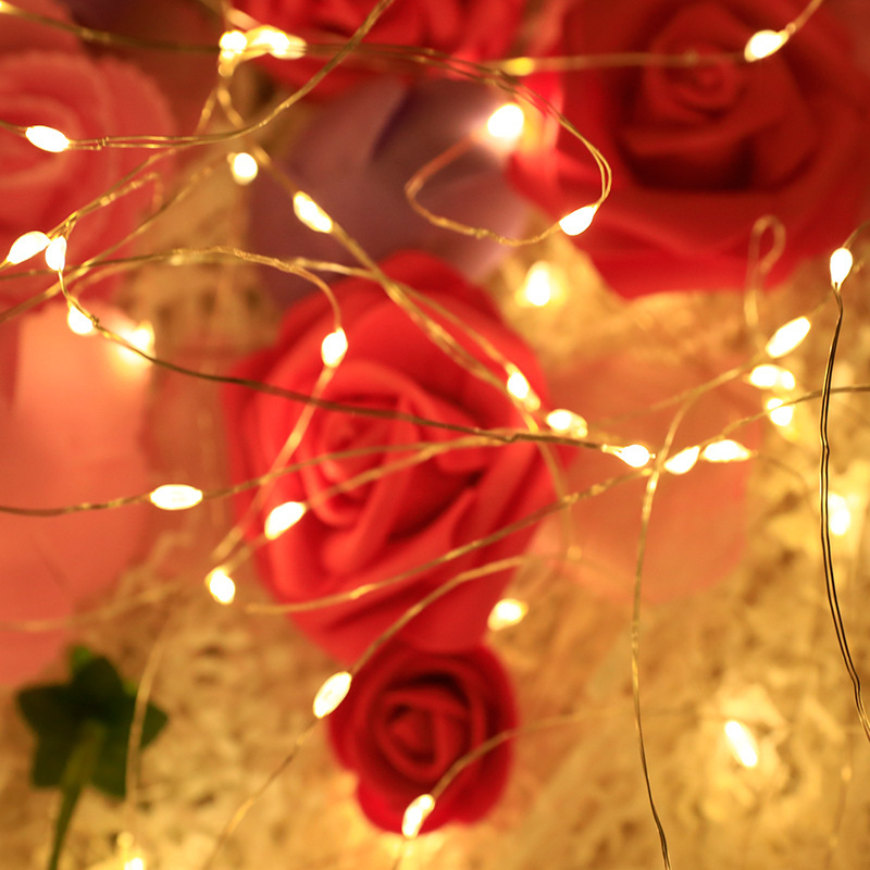 Christmas Party Game Decoration Music Mode Dimmable RGB Color Changing LED String Light Luminous Custom Wedding Lamp