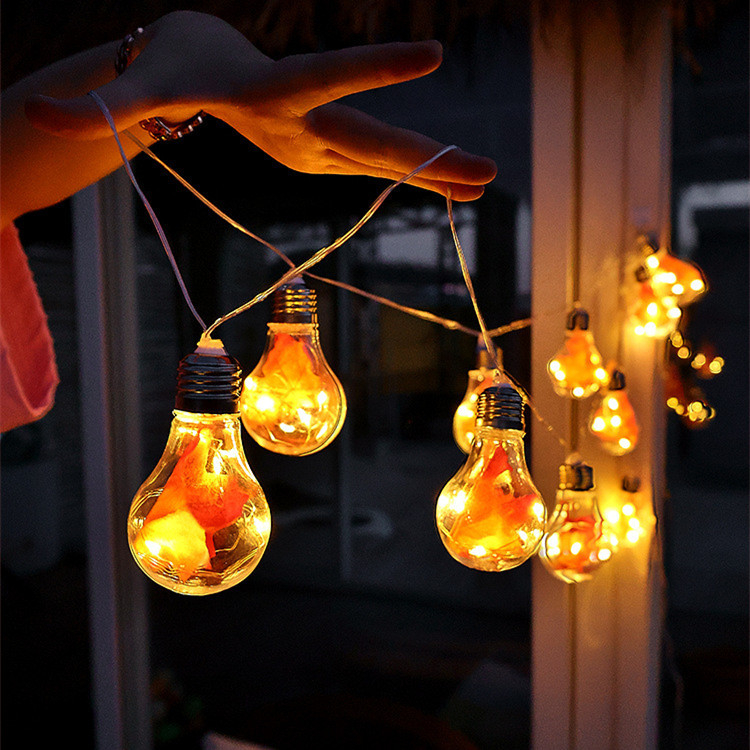 plastic maple leaf lamp string for Thanksgiving Day decoration